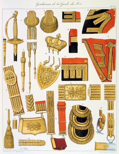 Gendarmer fra Kongens Garde, Insignia af Eugene Titeux