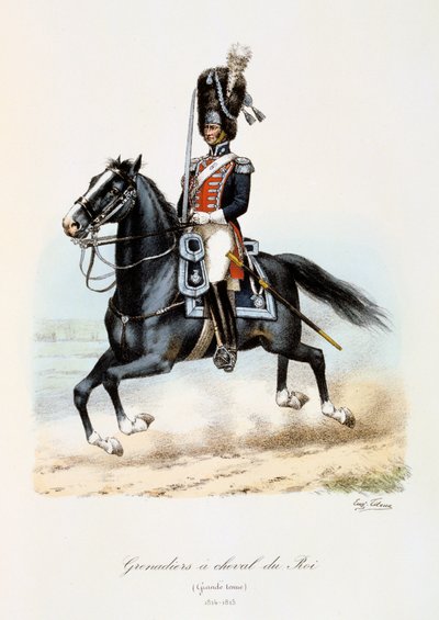 Kongens Hestegrenadier, heldragt, 1814-15 af Eugene Titeux