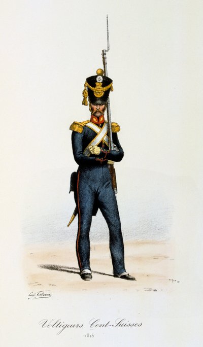 Voltigeurs, Cents-Suisses, 1815 af Eugene Titeux