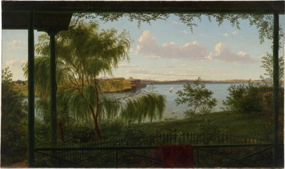 Fra verandaen på Purrumbete af Eugene von Guérard