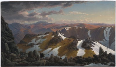 Nordøstlig udsigt fra den nordlige top af Mount Kosciusko af Eugene von Guérard