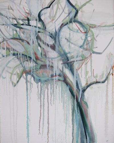 Spring Rain, 2023 (oliepigmenter) af Eugenie Vronskaya