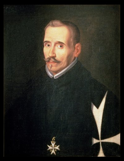 506 131-0795275/1 Portræt af Lope Felix de Vega Carpio (1562-1635) ca. 1630 (olie på lærred) af Eugenio (attr. to) Caxes