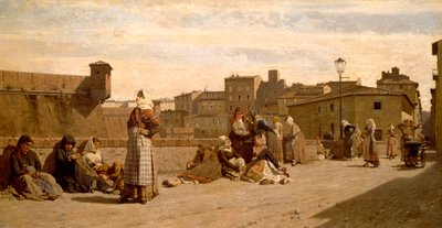 Le cenciaiole (Klude-og-ben-kvinden) fra Leghorn af Eugenio Cecconi