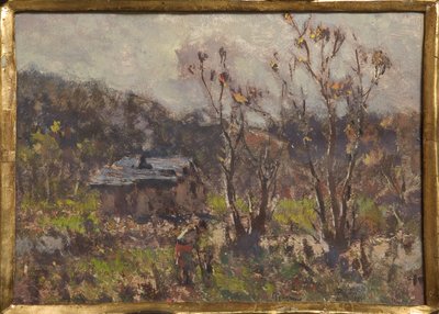 Farmstead (olie og tempera på papir) af Eugenio Gignous