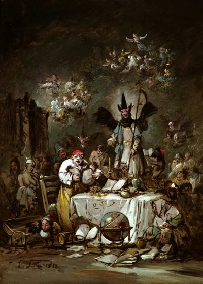 Allegorisk lunefuldhed. Girrigheden, 1852 af Eugenio Lucas Velázquez
