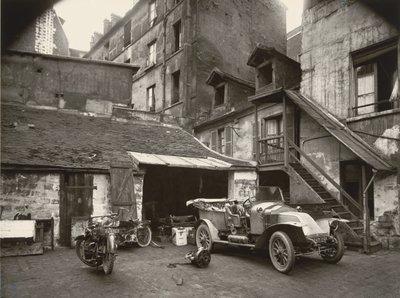 Gårdhave, rue de Valence af Eugène Atget