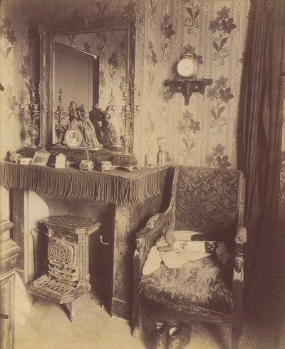 Interiør i et arbejderklassehjem, rue de Romainville af Eugène Atget
