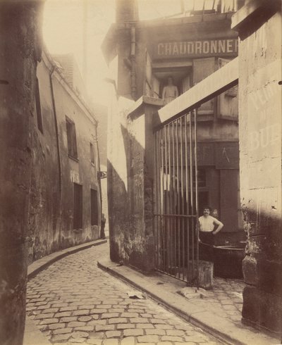 Metalarbejderforretning, passage de la Réunion af Eugène Atget