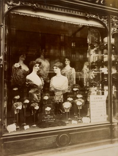 Studie af Frisørforretning af Eugène Atget