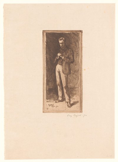 Selvportræt af Eugène Bejot (signed by artist)