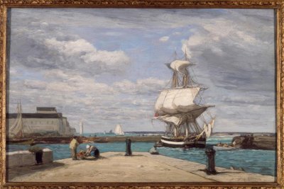 Honfleur, havnen af Eugene Louis Boudin