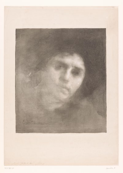 Portræt af Madame Carriere Fru Eugene Carriere af Eugène Carrière