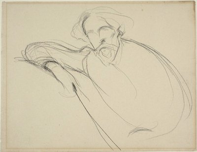 Studie af Alphonse Daudet af Eugène Carrière