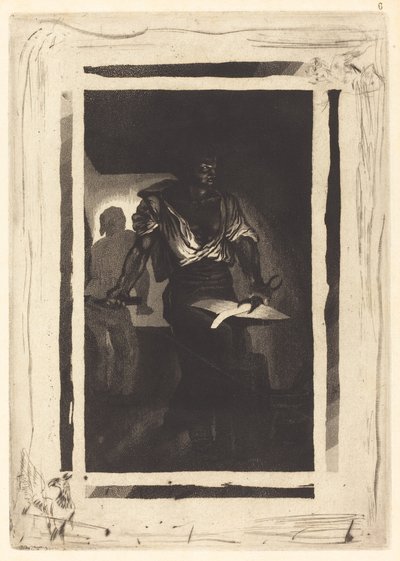 En smed Un Forgeron, 1833. af Eugène Delacroix
