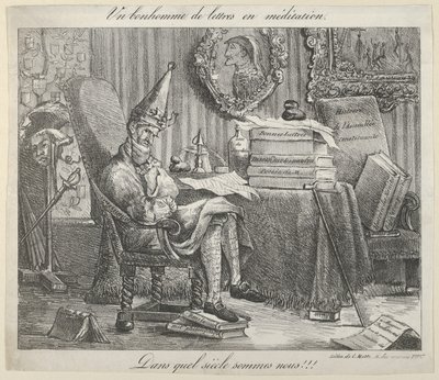 En litterær stipendiat, der mediterer, 1821., 1821. af Eugène Delacroix