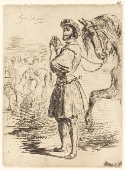 A Lord from the Period of Francis I Un Seigneur de temps de François Ier, 1833. af Eugène Delacroix