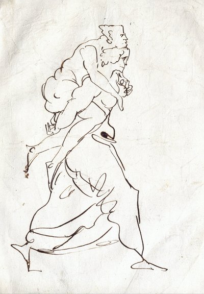 Æneas og Anchises af Ferdinand Victor Eugene Delacroix