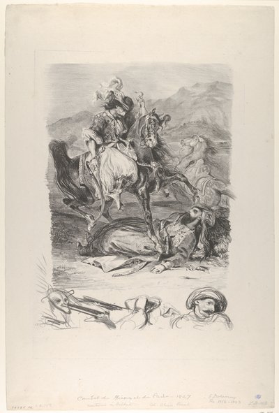 Kampen mellem Giaour og Pasha, 1827., 1827. af Eugène Delacroix