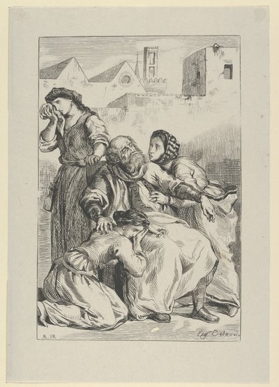Goetz von Berlichingens død, 1845., 1845. af Eugène Delacroix
