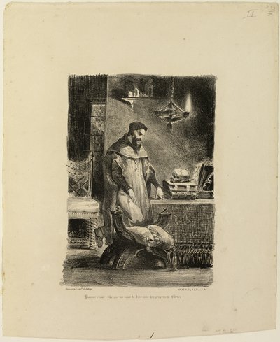 Faust i sit studium af Eugène Delacroix