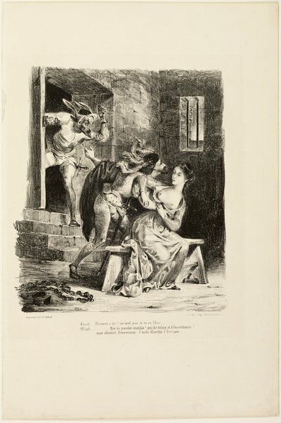Faust i Marguerites fængselscelle, fra Faust af Eugène Delacroix