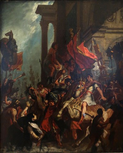 Fransk:  La justice de Trajan Trajans retfærdighed af Eugène Delacroix