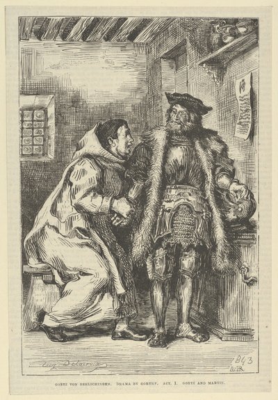 Goetz og broder Martin, efter 1845., efter 1845. af Eugène Delacroix