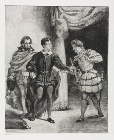 Hamlet: Hamlet og Guildenstern af Eugène Delacroix
