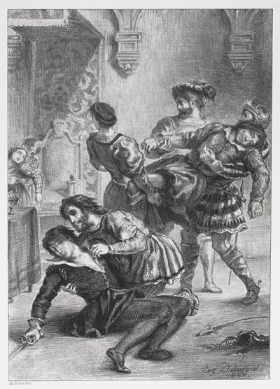 Hamlet: Hamlets død af Eugène Delacroix