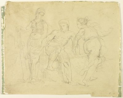 Hercules mellem dyd og last af Eugène Delacroix