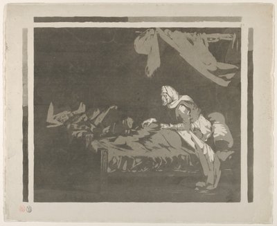 Interiør af et militærhospital, 1828 eller tidligere., 1828 eller tidligere. af Eugène Delacroix