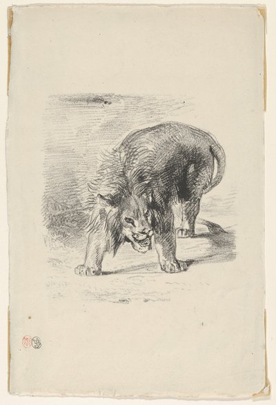 Løvestående, 1833., 1833. af Eugène Delacroix