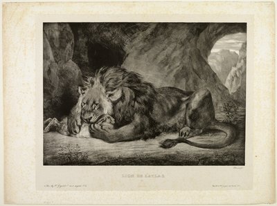 Løve af Atlasbjergene af Eugène Delacroix