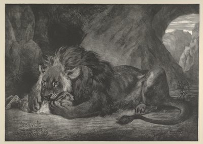 Løve af Atlasbjergene, 1829-30., 1829-30. af Eugène Delacroix