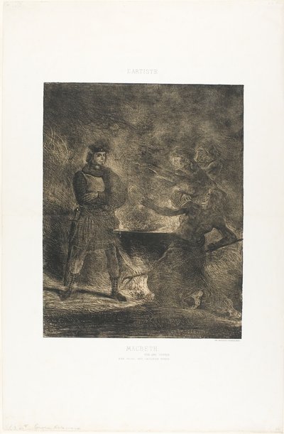 Macbeth og heksene af Eugène Delacroix