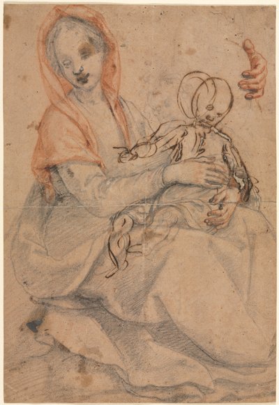 Madonna og barn af Eugène Delacroix