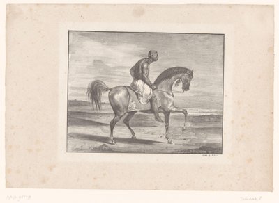 Mand til hest i ørkenen af Eugène Delacroix
