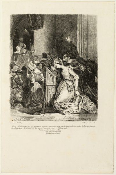 Marguerite ved Kirken, fra Faust af Eugène Delacroix