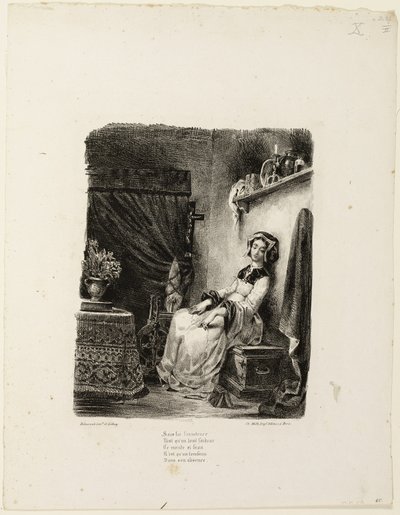 Marguerite ved Spindehjulet af Eugène Delacroix