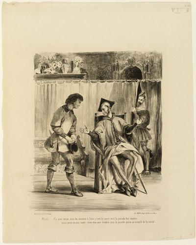 Mephistopheles modtager eleven af Eugène Delacroix