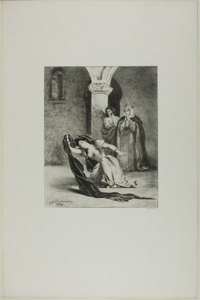 Ophelias sang af Eugène Delacroix