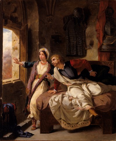Rebecca og den sårede Ivanhoe, 1823. af Ferdinand Victor Eugene Delacroix