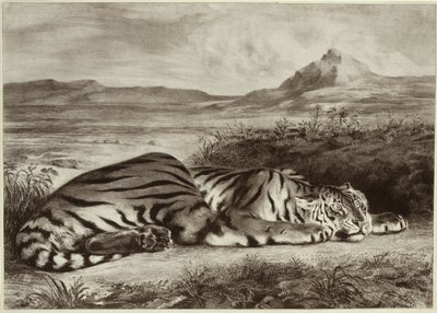 Royal Tiger af Eugène Delacroix
