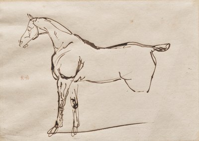 Studie af en hest af Eugène Delacroix