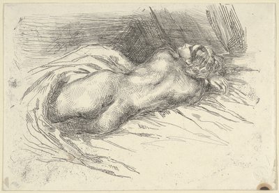 Studie af en kvinde set bagfra, 1833., 1833. af Eugène Delacroix