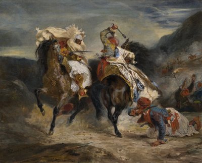 Kampen mellem Giaour og Hassan af Eugène Delacroix