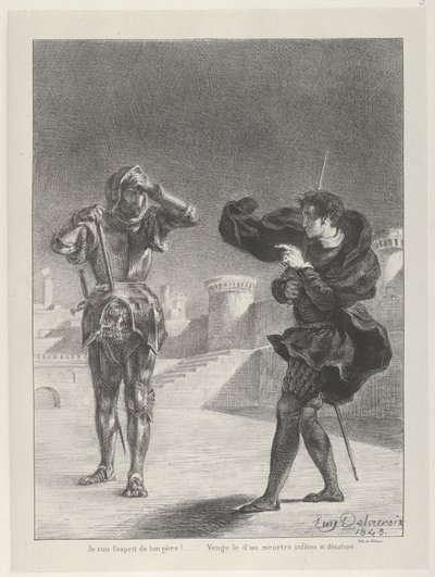 Spøgelset på terrassen, 1843., 1843. af Eugène Delacroix