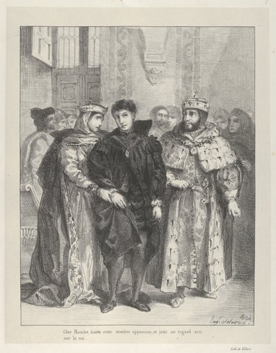 Dronningen forsøger at trøste Hamlet, 1834., 1834. af Eugène Delacroix