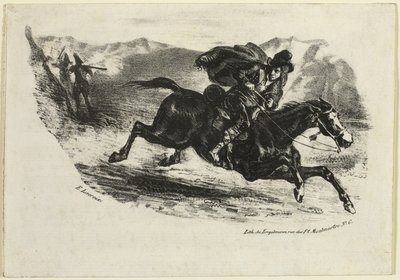 Smuglerens flugt af Eugène Delacroix